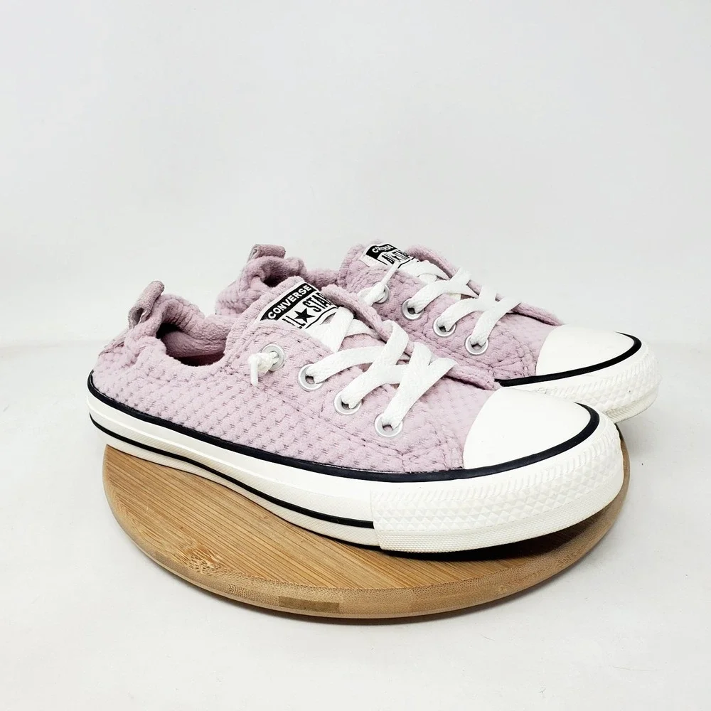 Converse Shoreline Shoes Womens 7 Fuzzy‎ Fleece Slip On Sneakers Cinch Heel